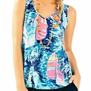 lilly pulitzer gigi top. hey bay bay. size small